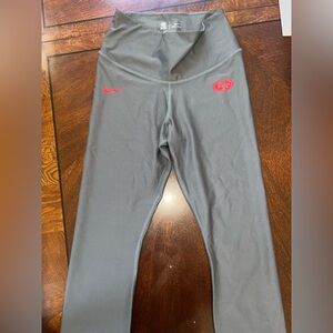 Nike SF Niners Charcoal Leggings with Red Accents